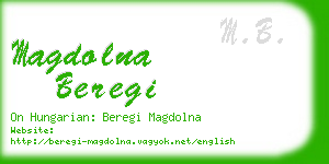magdolna beregi business card